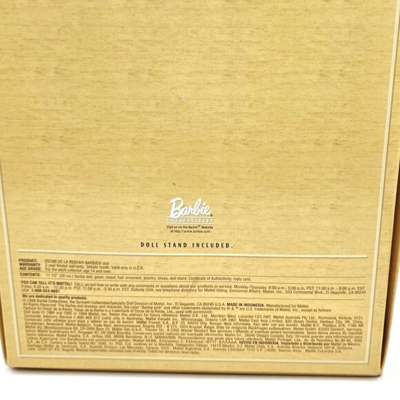 Oscar de la Renta Barbie Doll Vintage 1998 Limited Edition Mattel 20376 New NRFP - Picture 10 of 10